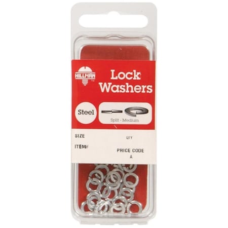 Hillman Split Lock Washer, Steel, Zinc Plated Finish, 10 PK 56739